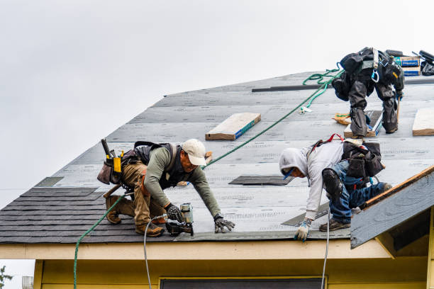 Professional Roofing technician working in East Ryegate, VT
